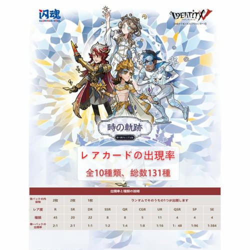GLORIOUS SOUL Identity V Collectible Cards "Trail of Time" Series 1 Premium Edition Offline Pack Official Authentic Japanese Version 1 Box (6 Cards Pe