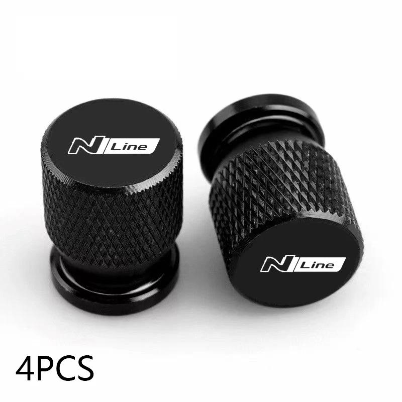 For Hyundai NLINE i30 i40 ix 35 Coupe Tucson Sonata Elantra Kona Car Wheel Tire Valve Caps Tyre Stem Covers Airdust Waterproof TT35