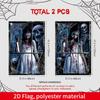 2D Banner 2 Halloween Banner Spooky For Home Indoor Outdoor Party Gift