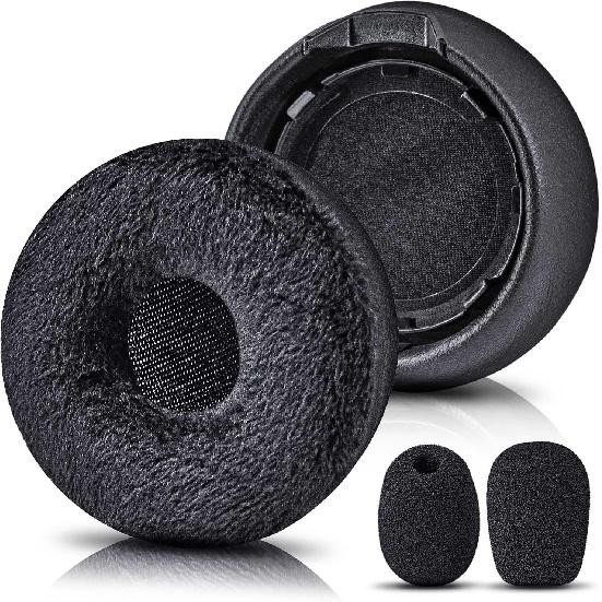 Engage 75 Earpads - Compatible with Engage 75/65 Headset I Hybrid Velour Replacement Ear Cushions with Microphone Foam - NOT FIT Engage Convertible