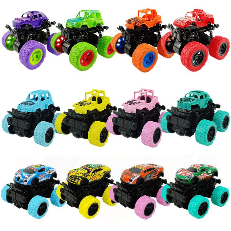 Children's Inertial 4WD Off-Road Swinging Stunt Car Model with Shock Absorption.