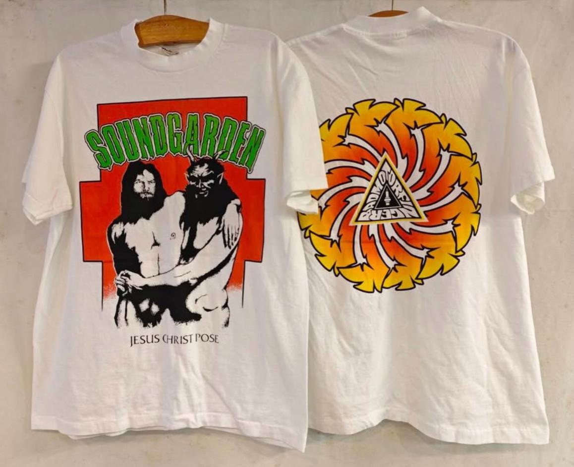 Vintage 1992 Soundgarden Jesus Christ Pose 90s Band RARE XL White Shirt REPRINT Unisex T-Shirt XXXL