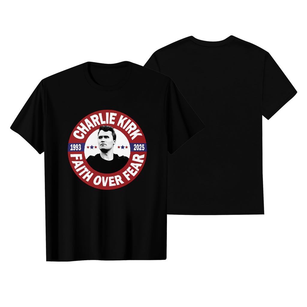 Unisex Round Neck Casual Printed Short-sleeved T-shirt Top