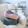 Reise-Nackenkissen aus Memory-Schaum, atmungsaktives Kühlkissen aus Eis seide mit tragbarem Schnappgurt für Flugzeug, Auto, Büro-Nickerchen