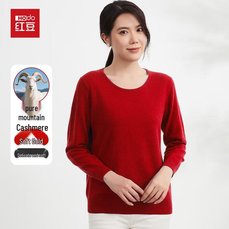 

Женский пуловер из чистого кашемира с круглым вырезом XL