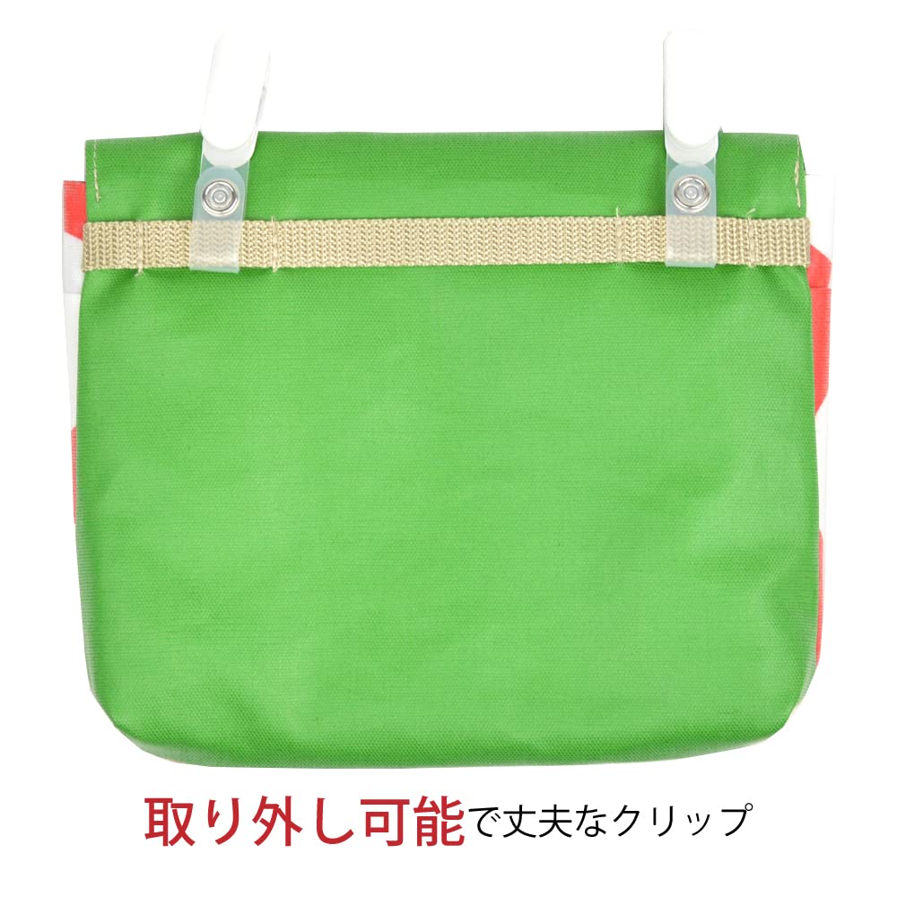 HOPPE Gray Block Travel Waist Smartphone Perfect for Elementary and Made in Japan Pocket, Pouch, Pocket, School, School, Kids,