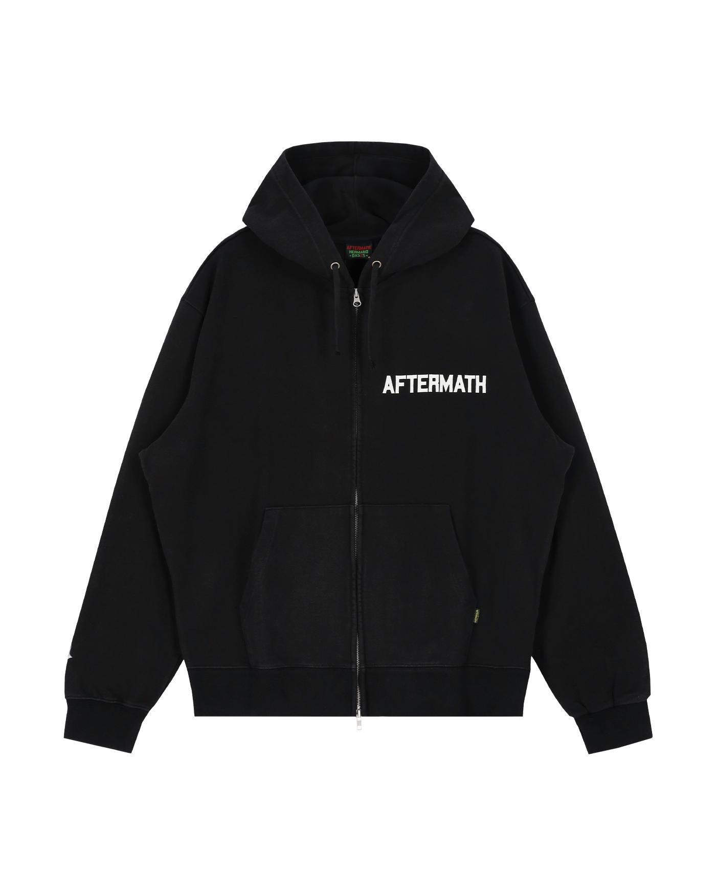 Aftermath Logo Zip Up Hoodie (Black) Black/M