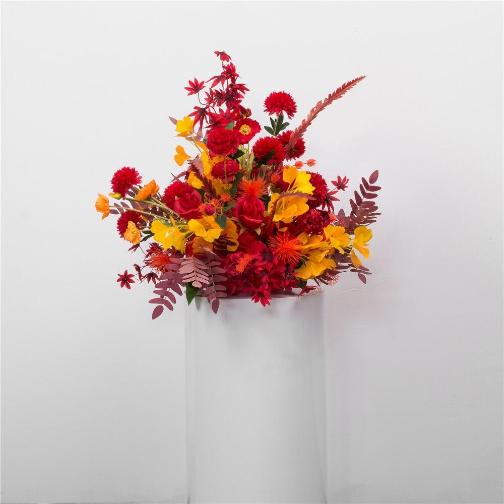 

45 см Свадебный Декор Дорога Ведущий Свадебная сцена Макет Реквизит для фотографий Искусственный стол Центральная часть Цветочный шар красный