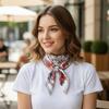 Square Shape Floral Print Scarf Silk Material Hijab Scarf Silk Square Scarf  Fashion Decorate