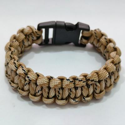 Adjustable Outdoor Camping Paracord Survival Braided Rope Bracelet Men Black Stainless Steel Adjustable Clasp Tool Accessories