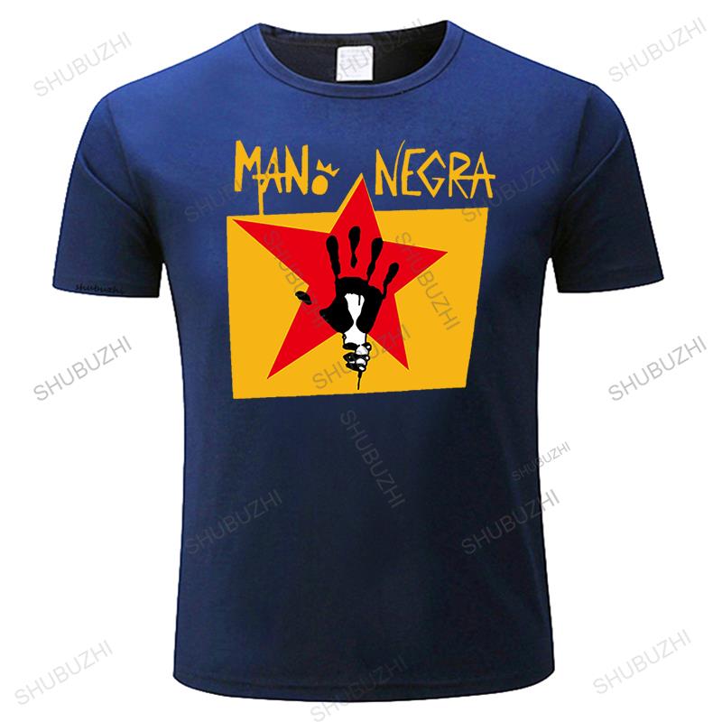Neues Baumwoll-Kurzarm-Mano Negra Manu Chao Rockband Herren Schwarz T-Shirt Hohe Qualität Top Tee T-Shirt männlich Vintage-T-Shirt