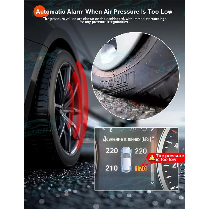 For Lexus IS NX NX200t NX300h Series 2015-2020 Car TPMS Tire Pressure Monitoring System Display Security Alarm