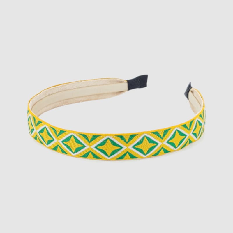 LALA Afrikanisches Muster Haarband - SENF