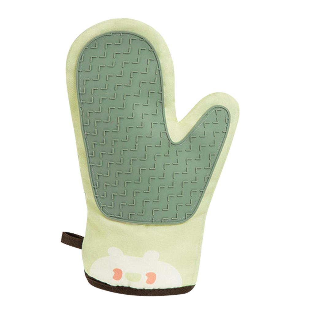 Catoon Animal Printed Oven Gloves Heat Resistant Cooking Gloves Kitchen Oven Soft Cotton Gloves For Grilling Cooking