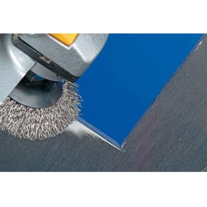 PFERD TOOLS Brosse conique sans zoom KBU Ø 115 x 10 mm M14 acier inoxydable Ø 0,35 pour meuleuse d'angle POS KBU 11510/