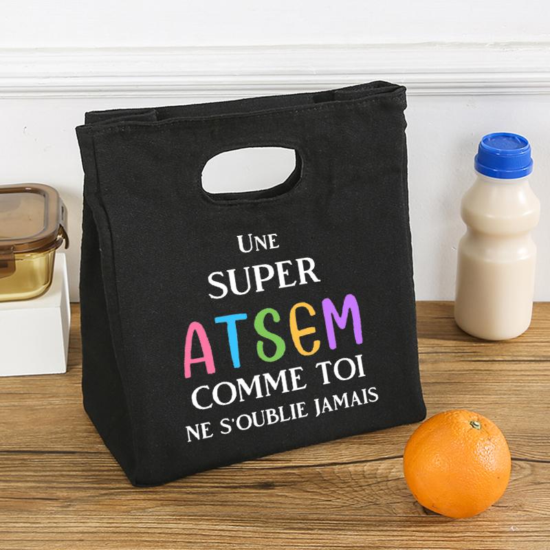 Une Super Atsem Toi Ne S'oublie Jamais Comme Print Lunch Bag Summer Jiuce Ice Cooler Bag Picnic Insulated Thermal Bag Astem Gift