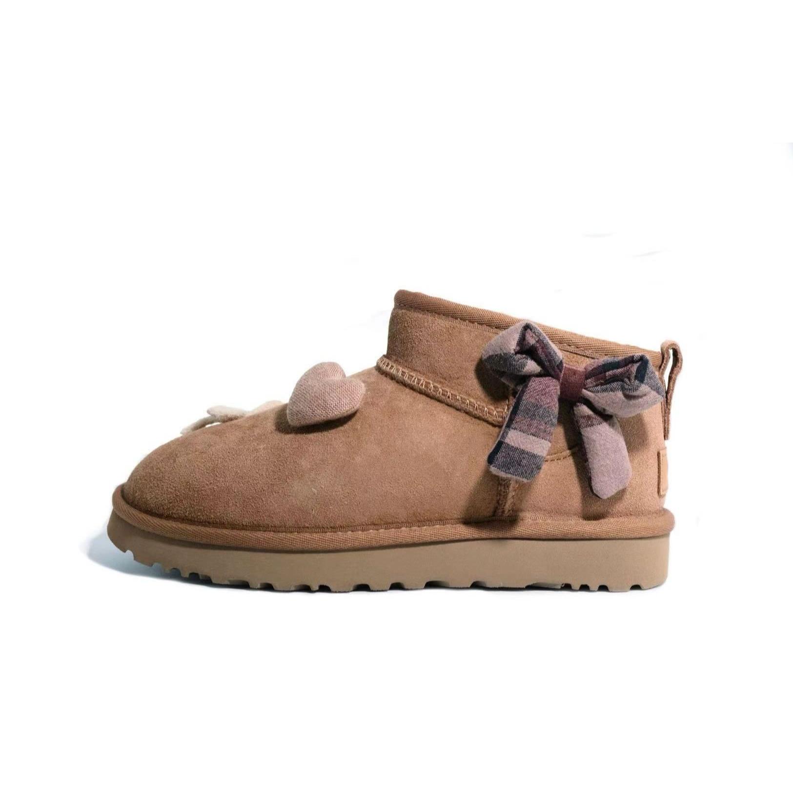 UGG CLASSIC ULTRA MINI Sheepskin Ankle Length Snow Boots Women s Chestnut 1116109-CHE(Team06299-) 39
