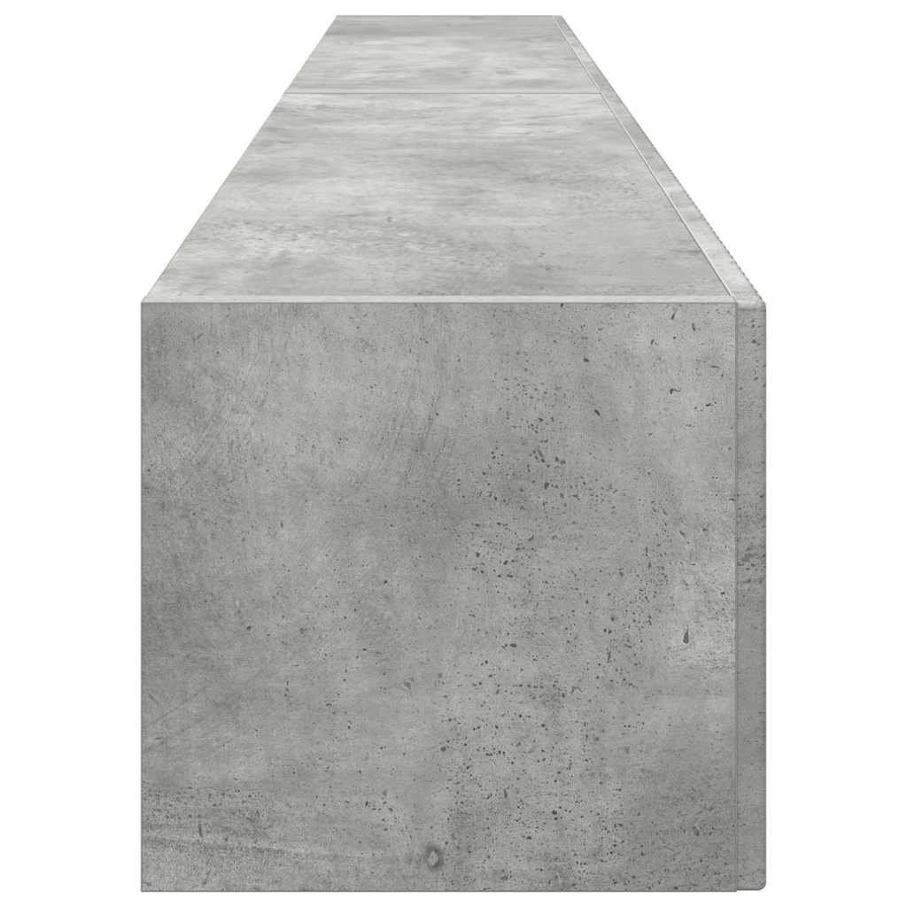 TV Wall Cabinet 2 pcs Concrete Look 98 x 31 x 29.5 cm Engineered Wood