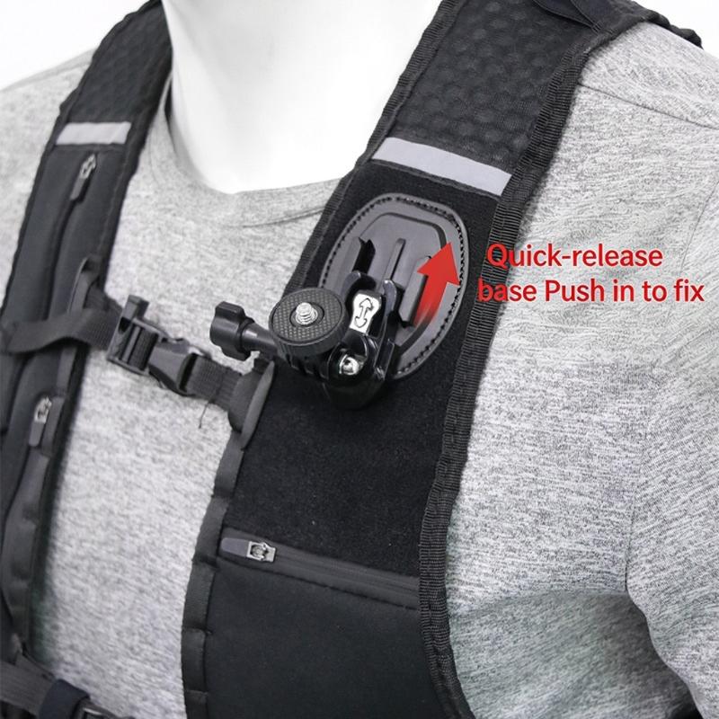Breathable Sports Chest Mount Vests With Quick Release Buckles And Multiple Storage Pockets For Adventure