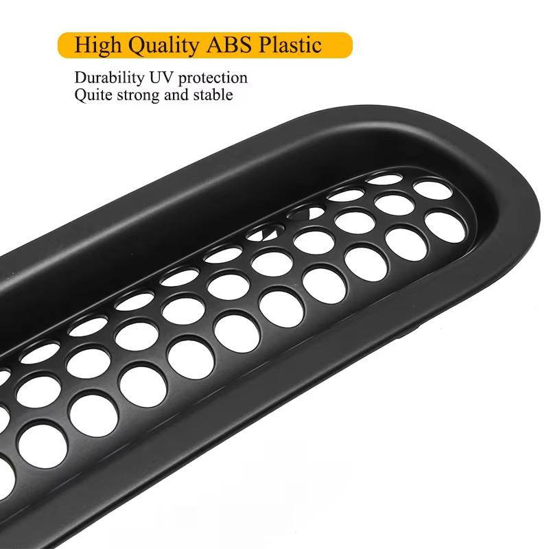 7Pcs Matte Gloosy Black Front Grille Mesh Inserts Trim Car Sticker Grille Cover Guard for Jeep Wrangler JK 2007-2017 Car Styling