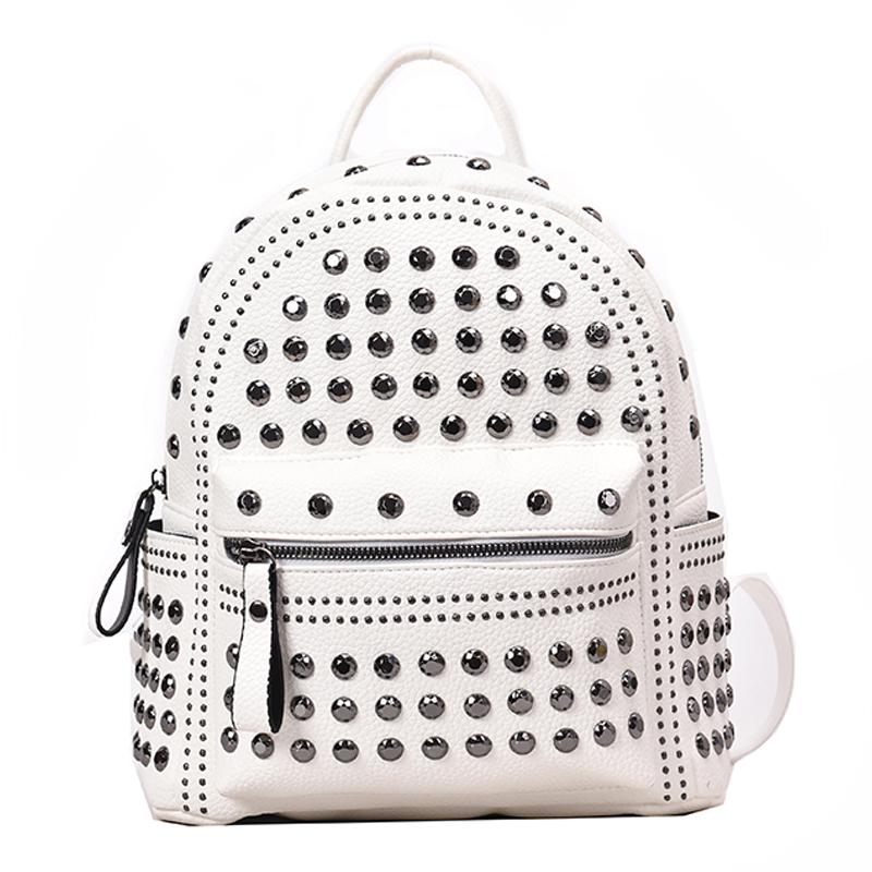 

Новое поступление, рюкзак для отдыха в консервативном стиле, женские повседневные рюкзаки, женская сумка на плечо с застежкой-молнией и заклепками бежевый