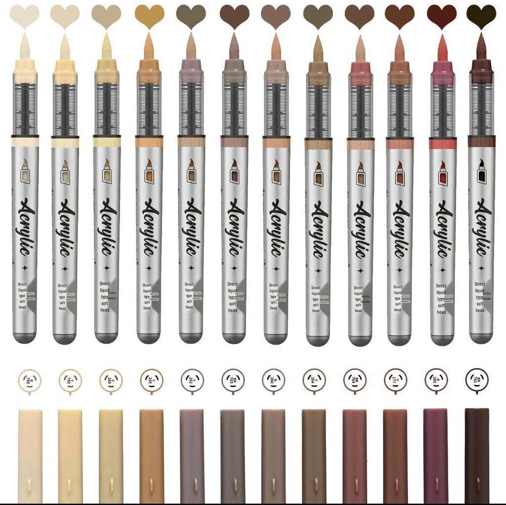 Zhi Jin Liquid Acrylic Marker - Soft Tip, Opaque Watercolor Pen for DIY Graffiti & Elementary School Art.