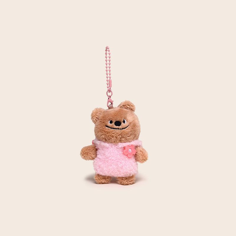 Bear Couple Plush Keychain With Clothing Design For Collectors And Use Daily