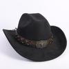 New Color Western Cowboy Hat Men's and Women's Commuting Versatile Simple Wind Wide Brim Top Hat Sun Hat