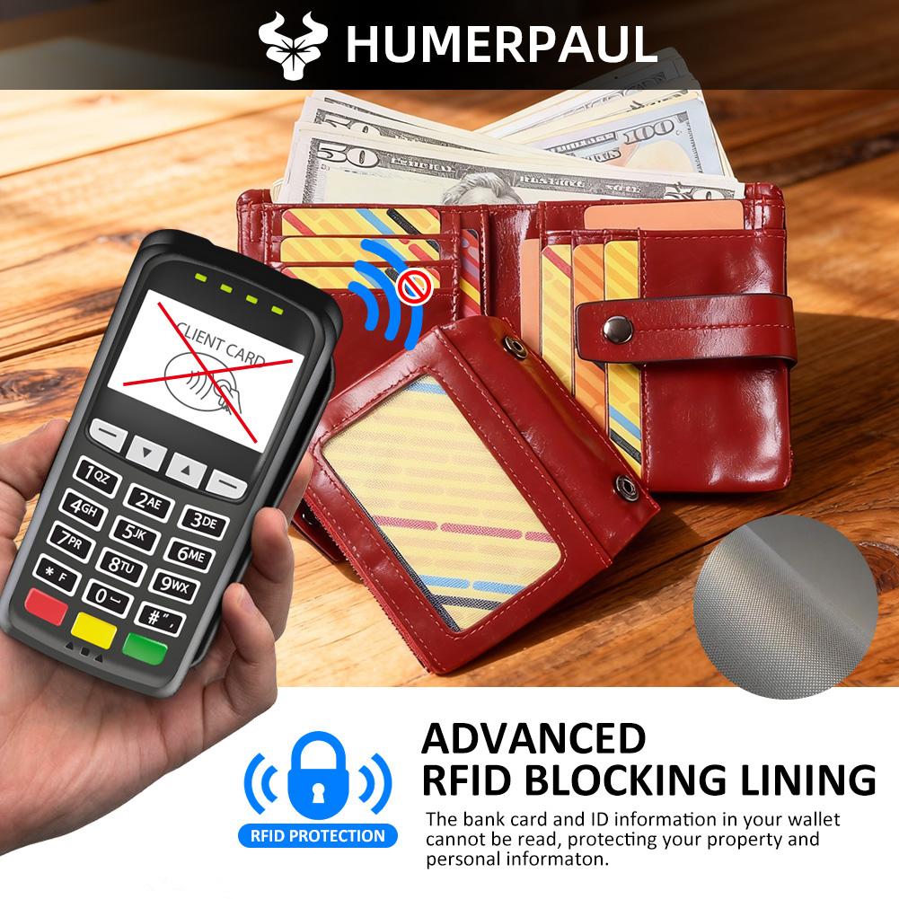Humerpaul 100% Genuine Leather Men Wallet Coin Purse Small Card Holder PORTFOLIO Portomonee Male Walet Pocket Coffee Money