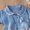 Sommer Prinzessin Denim Jean Kleid Kind Baby Party Hochzeit Festzug Kleider Kleidung