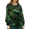 Women's Casual Long Sleeve Single Breasted Printed Dry- Top