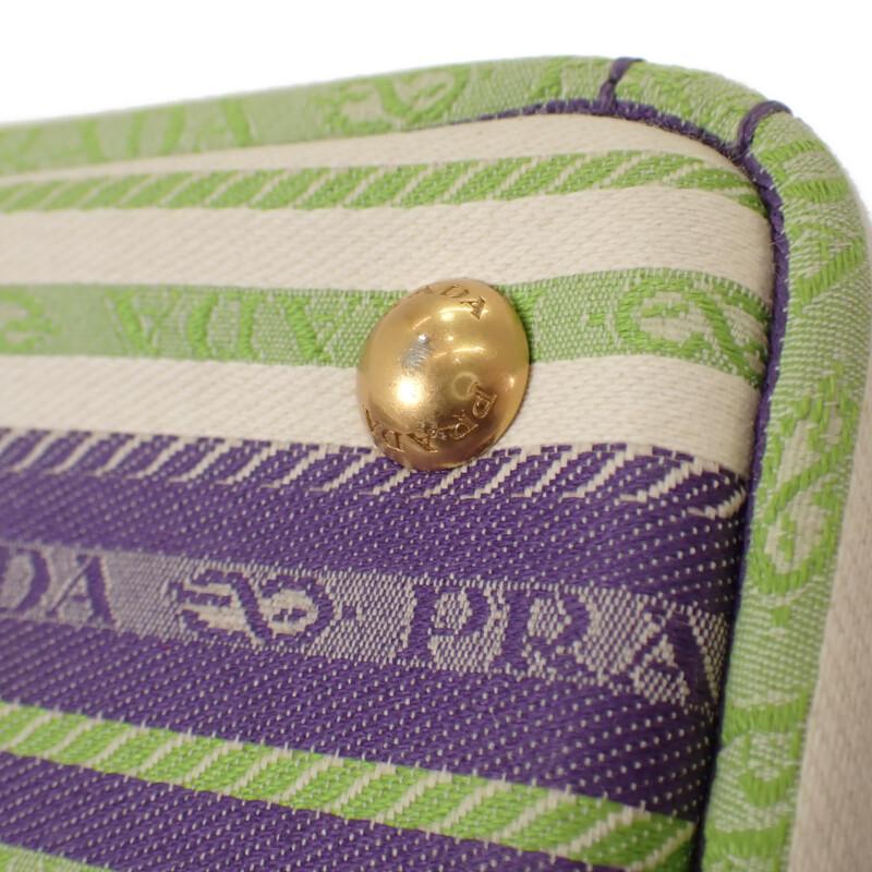 PRADA  1BG439 2WAY bag purple/green canvas Women