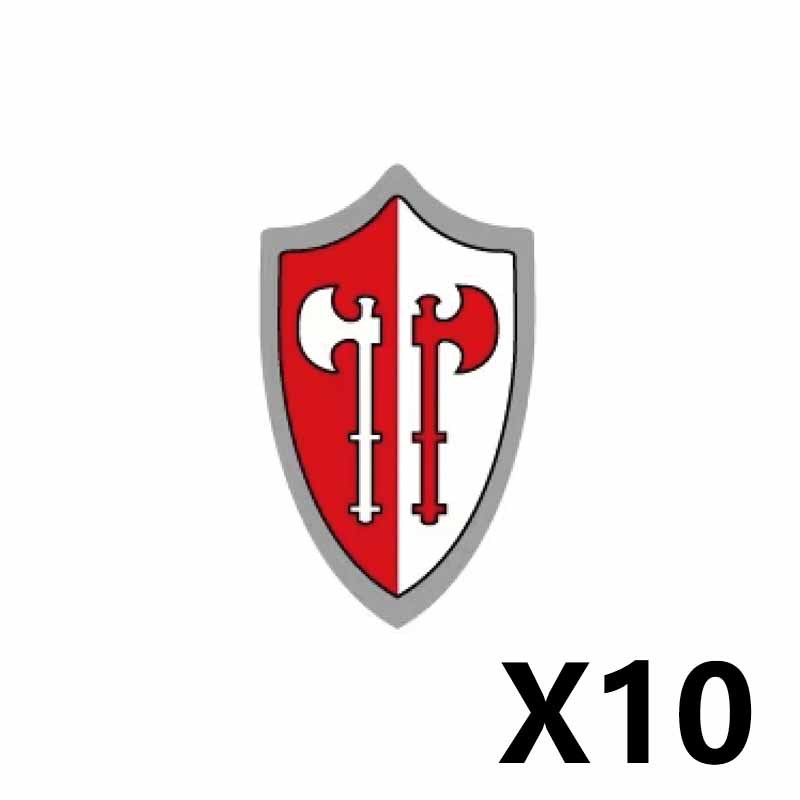 Middle Ages Empire Flag Pole Building Blocks Military Castle Lion Teutonic Knight Soldier Figures Roman Warrior Sheild Brick Toy