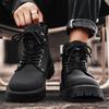 Retro Martin Stiefel mit hohem Schaft für Herren, Herbst und Winter, neue lässige Mid-Help Workboots, Outdoor-Arbeitsschutzschuhe