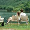 NuFeng Outdoor Folding Camping Chair with Beech Armrests