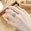 2026 Geometric Line Diamond Ring Premium Copper Inlaid Square Zircon Ring Women's Jewelry