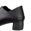Deep Mouth  Women's Shoes Thick Heel Women's Spring and Summer Mother Soft Leather Medium Heel Autumn British Small Leather Shoes Flat Heel