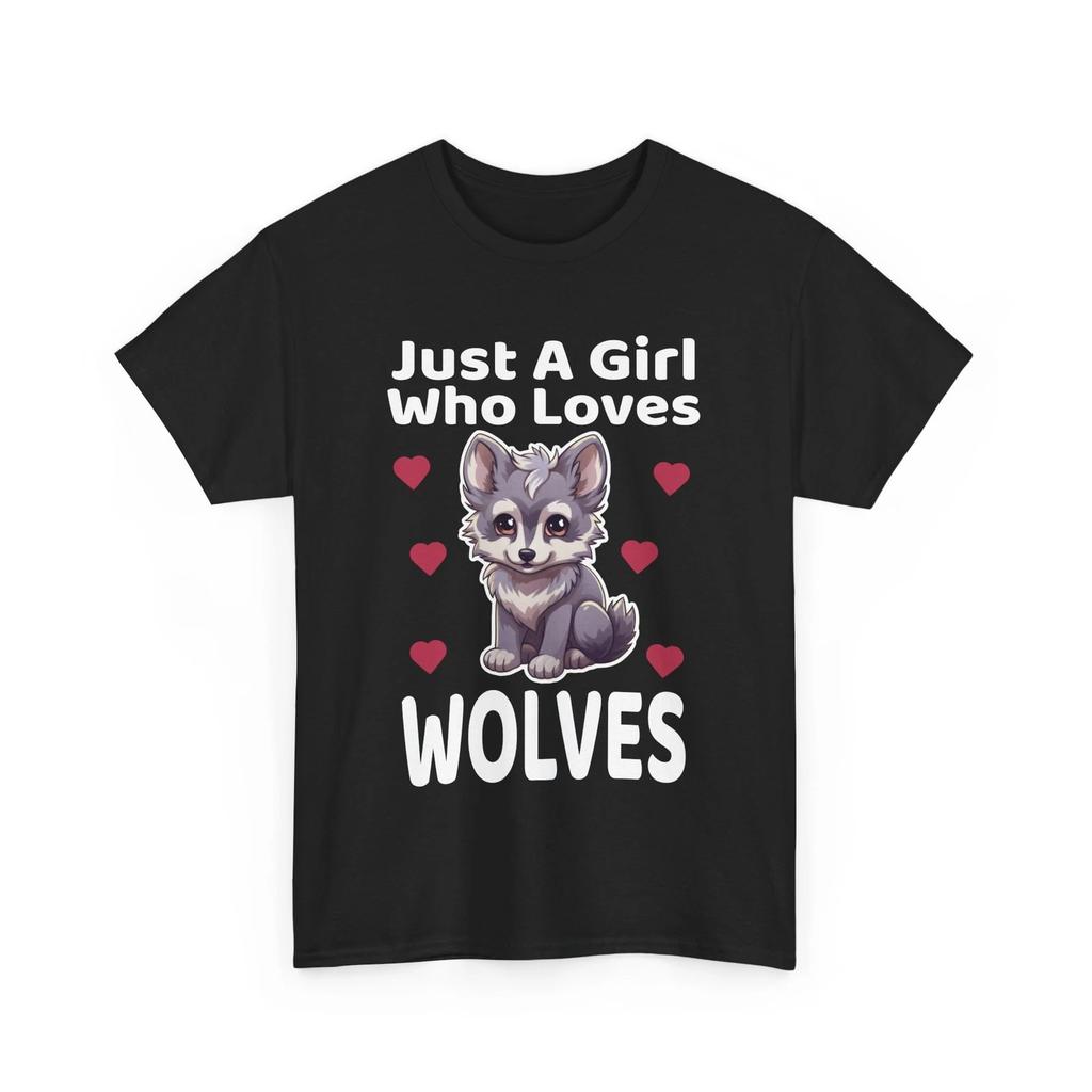 Wolf Shirt, Just A Girl Who Loves Wolves Shirt, Wolf Lovers Cute T-shirt