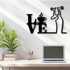 1PC Love Metal Wall Art Vintage Cast Iron Decor for Living Room Office Cafe Home Gift