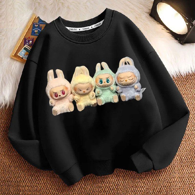 

Милые весенне-осенние толстовки с круглым вырезом для мальчиков и девочек и детские куртки с длинными рукавами свободного кроя 160