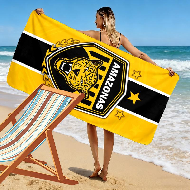 AMAZONAS FC Print Beach Towel, Large Soft Quick Dry Towel for Beach Camping Swimming