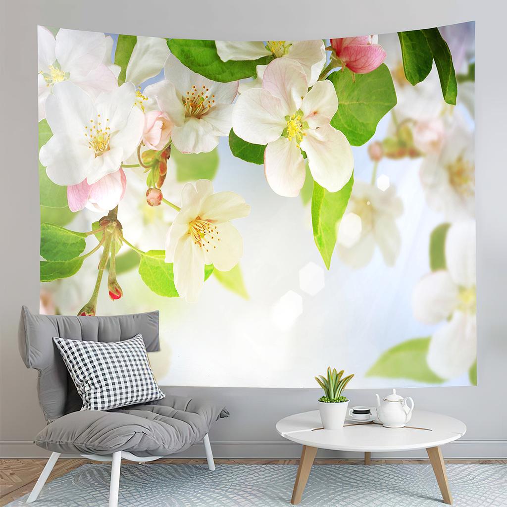 Spring Flowers Tapestry Green Grass Swing Tapestry Natural Scenery Tapestry Art Tapestries Home Living Room Bedroom Dorm Decor