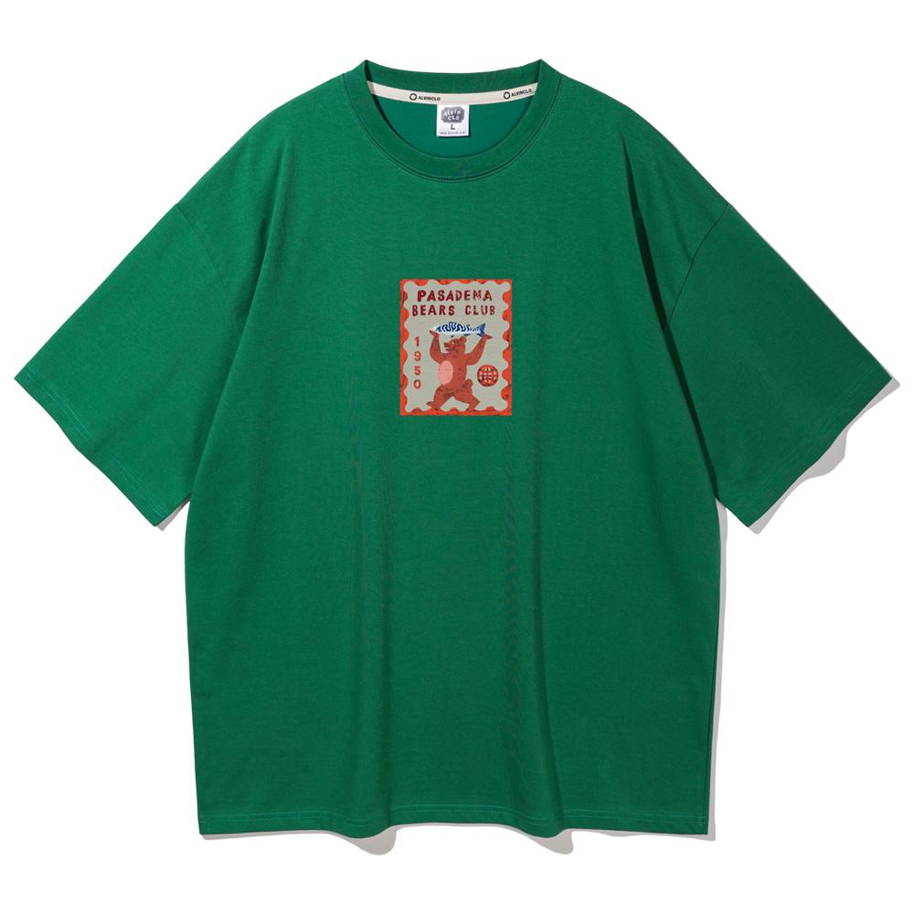 ALVINCLO Bear Stamp Oversized Short Sleeve T-Shirt Ast4569 (5 Colors)