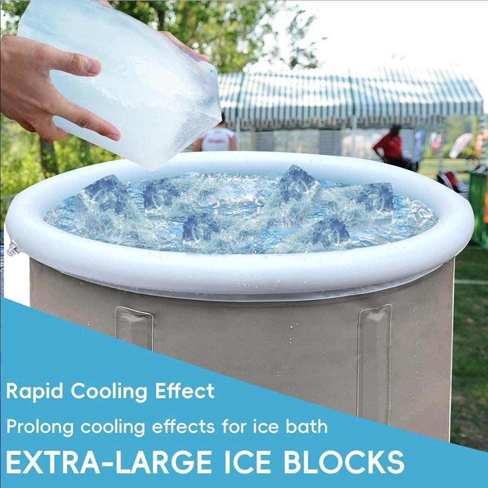 Foldable Silicone Ice Mold Non-Stick Ice Blocks Maker Efficient Large Ice Cube Mold Tub