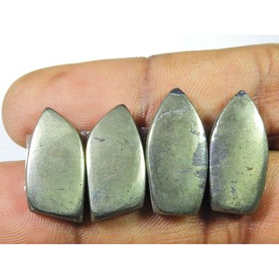 Natural Appach Gold Pyrite 2 Matching Pair Fancy Cabochon Gemstone 20-21 MM SK-2160