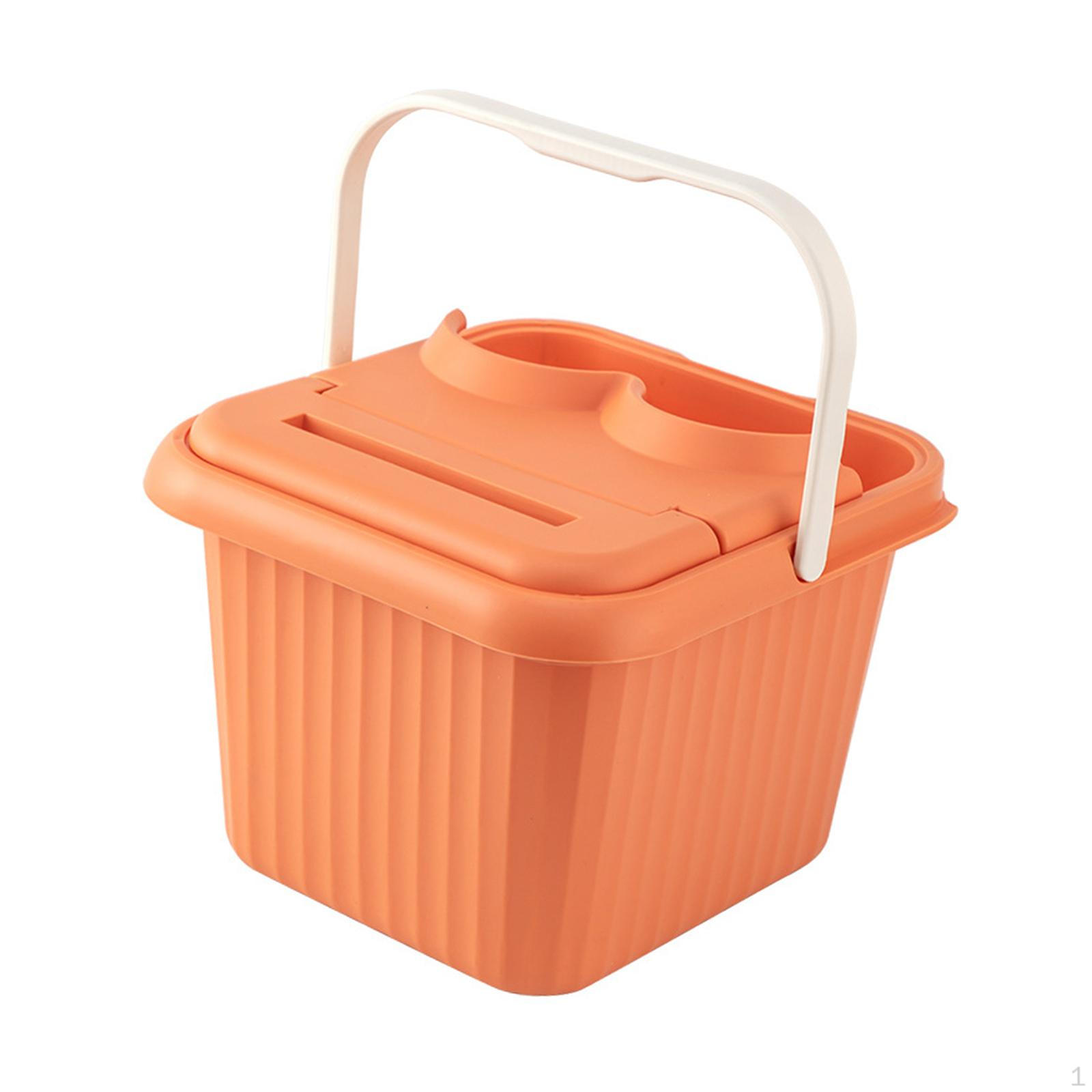 

Таз-відерце для ног, глибиною 23,5 см, багатоцільова ванночка для замочування, миття для готелю, помаранчевий