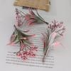 5pcs Mini Branches Stamen DIY Wreath Decorative Accessories Artificial Flower Leaves Grass Christmas Party Decoration Fake Plant