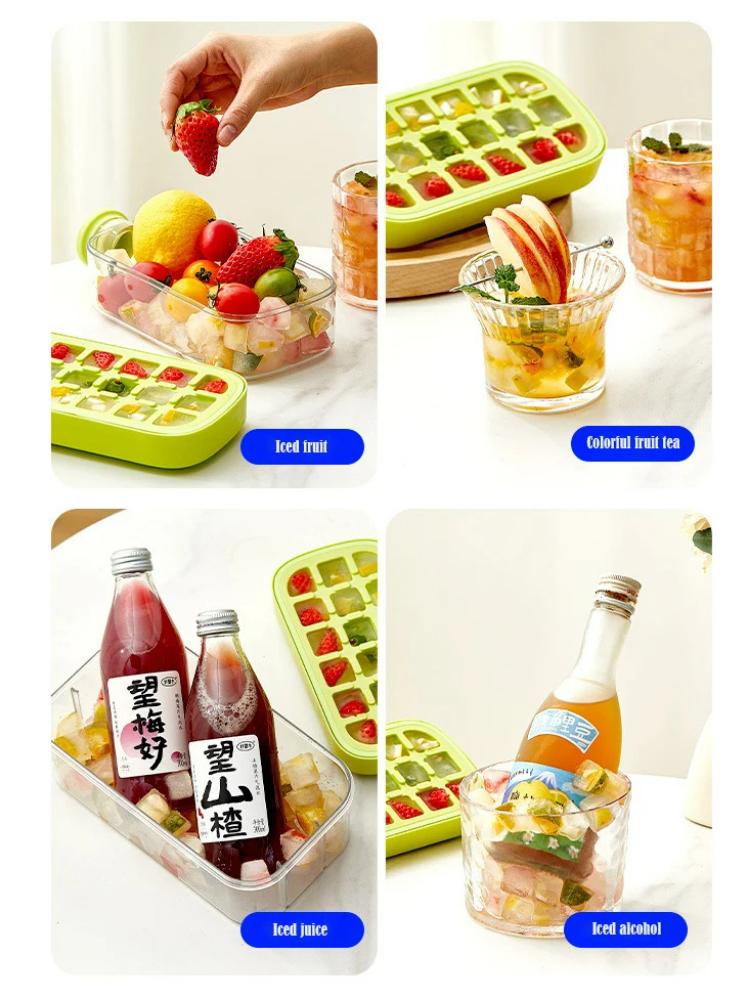 3D Transparent Drink Bottles with Straws | Ice-make Pressing Mould Designs | Portable Food-grade Ice Cube Tray Beverage Cup