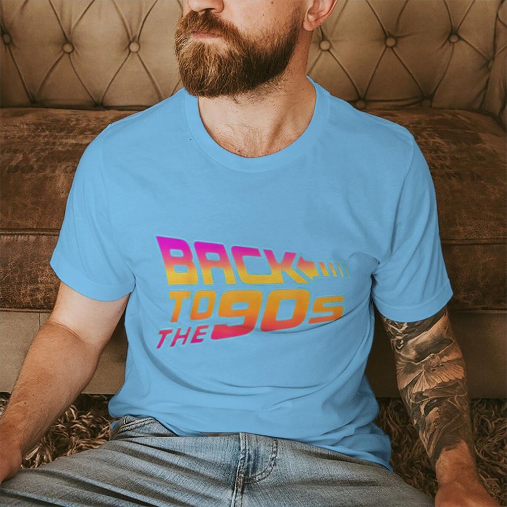 Mens Womens 90s Graphic TShirts Back To The 90s Print Casual Tee Fashion Crew Neck Shirt for Birthday Party Fun Streetwear