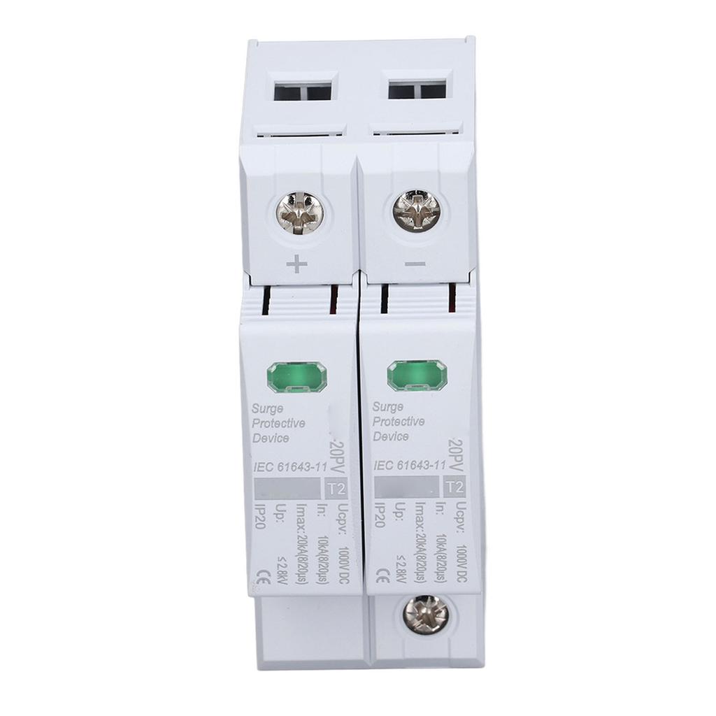 DC Solar PV Surge Protector 2P 10 To 20KA 35mm DIN Rail Installation Photovoltaic Surge Protective